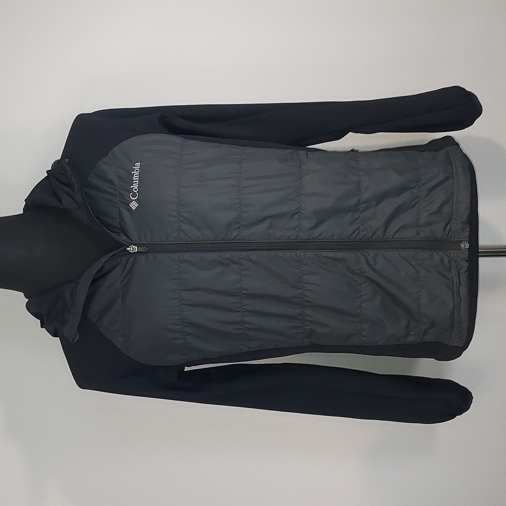 Columbia Black Lightweight Hooded Zip-Up Jacket Size Small